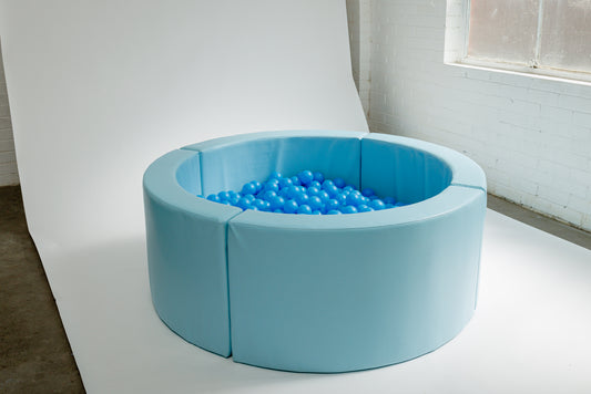 Lux Leather Mini Blue Ball Pit