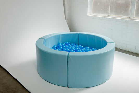 Lux Leather Mini Blue Ball Pit