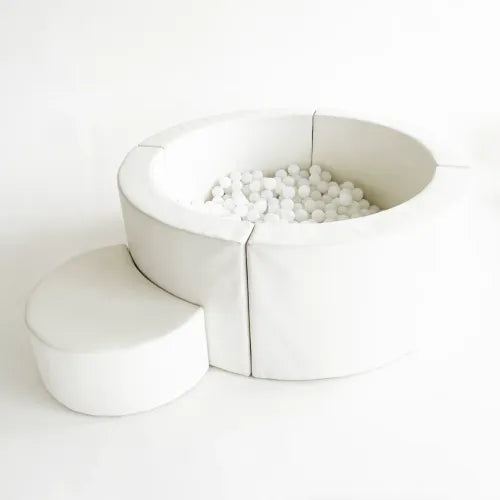 Lux Leather Mini White Ball Pit