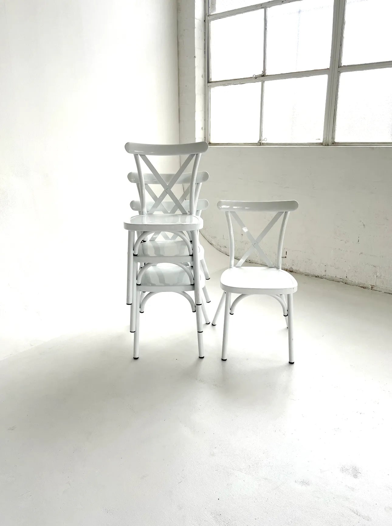 Adult Aluminium Cross Back Chair