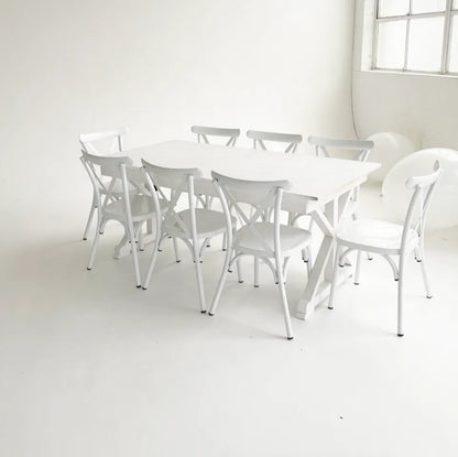 Adult Aluminium Cross Back Chair